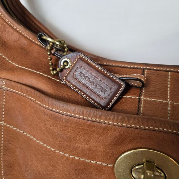 VTG Coach Vintage Legacy Ergo Bag Vachetta Leather RARE 11010 - Picture 4 of 9